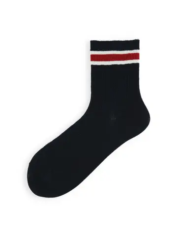 【3足1,485円】縄柄サンドイッチラインソックス
