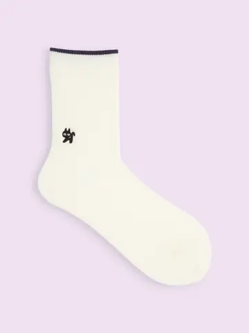 【3足¥1,000】トップ切替刺繍ソックス