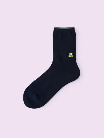【3足¥1,100】トップ切替刺繍ソックス