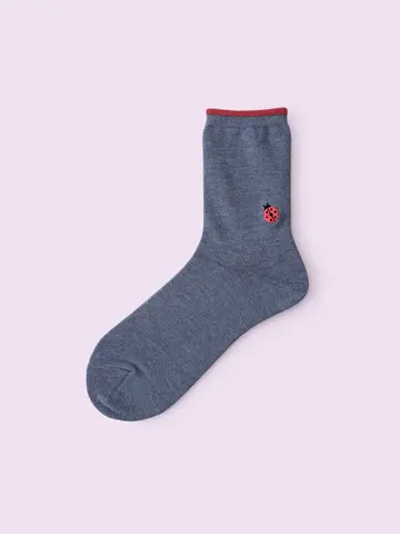 【3足¥1,100】トップ切替刺繍ソックス