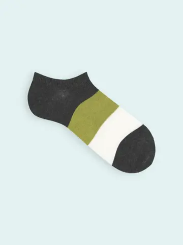 【3足1,386円】メンズ 太切替スニーカー用ソックス