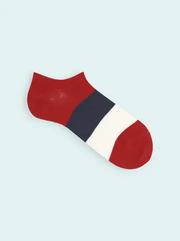 【3足1,386円】メンズ 太切替スニーカー用ソックス