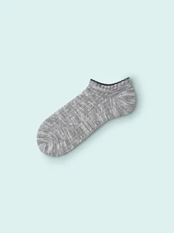 【3足1,386円】メンズ トップ切り替えカラフル引き揃えスニーカー用ソックス