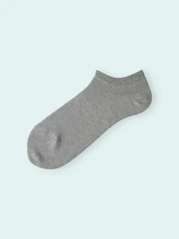 【3足1,386円】メンズ スポーティメッシュ無地スニーカー用ソックス