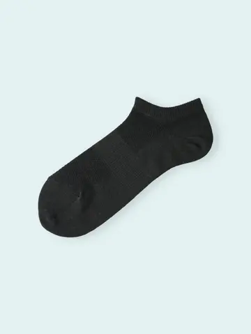 【3足1,386円】メンズ スポーティメッシュ無地スニーカー用ソックス