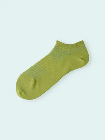 【3足1,386円】メンズ スポーティメッシュ無地スニーカー用ソックス