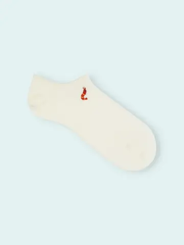 【3足1,386円】メンズ 海のいろいろ刺繍スニーカー用ソックス