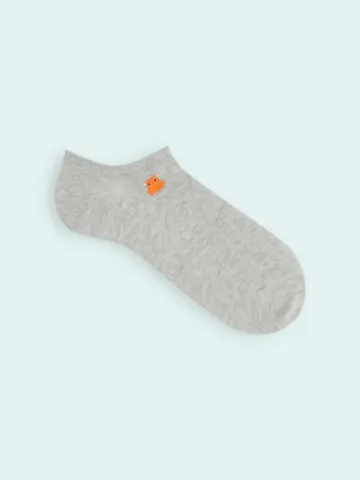 【靴下屋fam】メンズ 海のいろいろ刺繍スニーカー丈ソックス