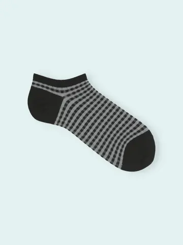 【3足1,386円】メンズミニチェックスニーカー用ソックス