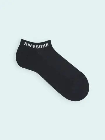 【3足1,386円】メンズ パイルロゴスニーカー用ソックス