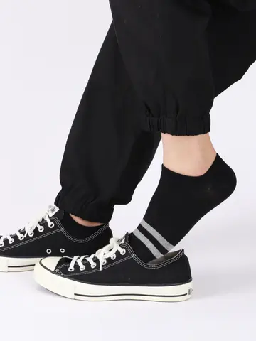 【3足1,386円】メンズ 2本ラインスニーカー用ソックス