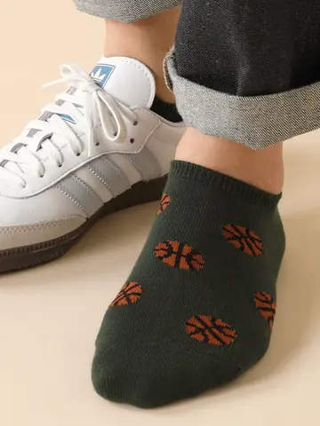 【3足1,386円】メンズ スポーツ柄スニーカー用ソックス