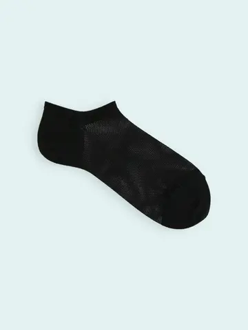 【3足1,485円】メンズ メッシュ無地スニーカー丈ソックス