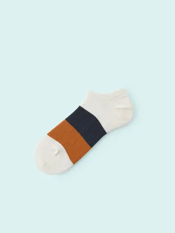 【3足¥1,000】メンズ 太切替スニーカー用ソックス
