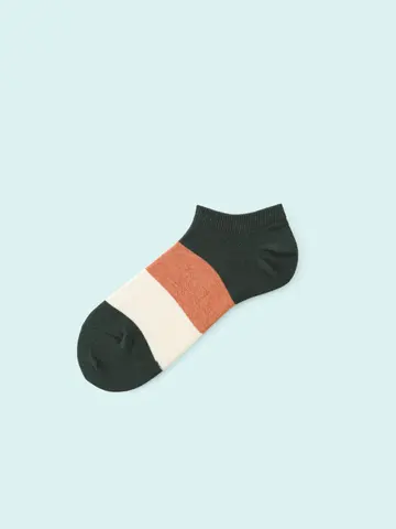 【3足¥1,000】メンズ 太切替スニーカー用ソックス