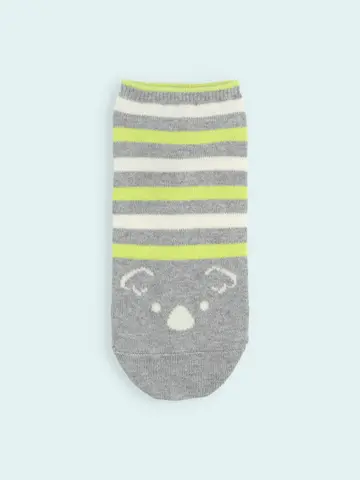 【3足1,386円】メンズ ブタさんコアラさんボーダースニーカー用ソックス