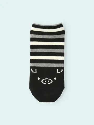 【3足1,386円】メンズ ブタさんコアラさんボーダースニーカー用ソックス