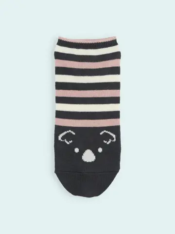 【3足1,386円】メンズ ブタさんコアラさんボーダースニーカー用ソックス