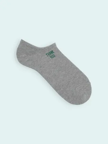 【3足1,386円】メンズ THANKYOU刺繍スニーカー用ソックス