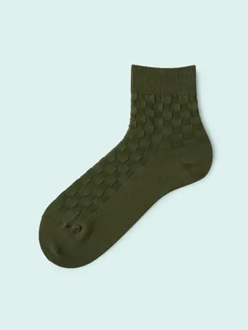 【3足1,386円】メンズ リンクスブロックショートソックス