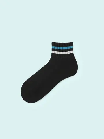 【3足1,386円】メンズ パイル2本ラインショートソックス