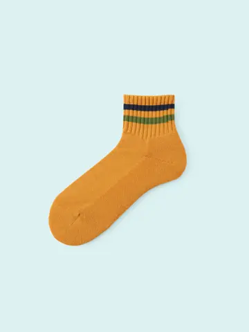 【3足1,386円】メンズ パイル2本ラインショートソックス