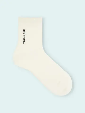 【3足1,386円】メンズリブ風ロゴ刺繍ショートソックス