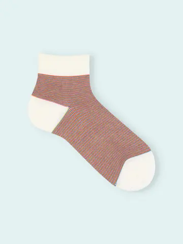 【3足1,386円】メンズ マルチピンボーダーショートソックス