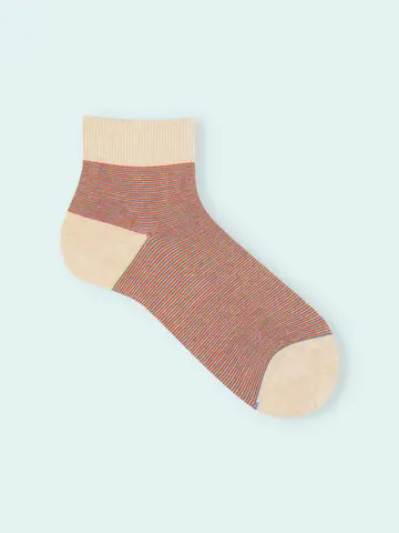 【3足1,386円】メンズ マルチピンボーダーショートソックス