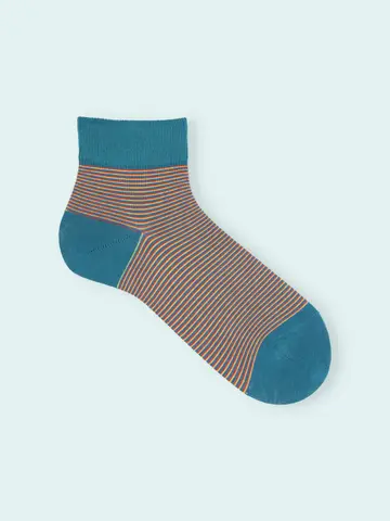 【3足1,386円】メンズ マルチピンボーダーショートソックス