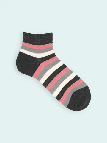 【3足1,386円】メンズ マルチボーダーショートソックス