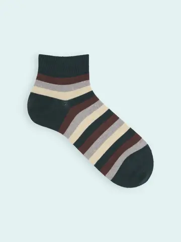 【3足1,386円】メンズ マルチボーダーショートソックス