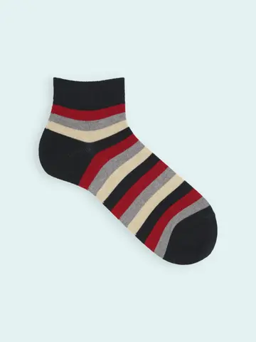 【3足1,386円】メンズ マルチボーダーショートソックス