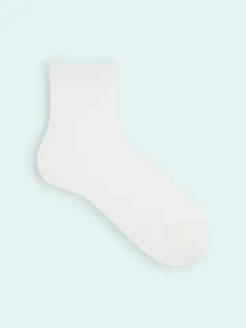 【靴下屋fam】メンズ メッシュ無地ショートソックス