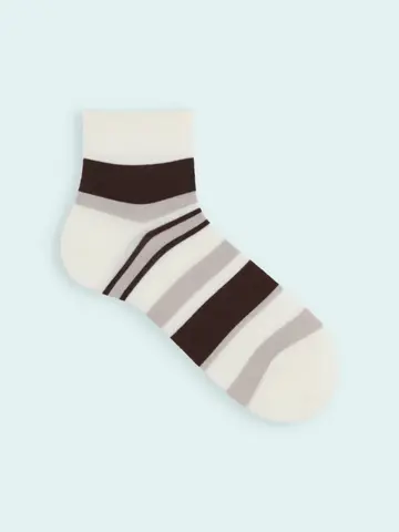 【3足1,386円】メンズ ランダムボーダーショートソックス