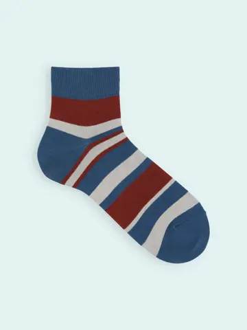 【3足1,386円】メンズ ランダムボーダーショートソックス