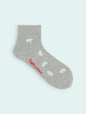 【靴下屋fam】メンズ 氷のいきものショートソックス