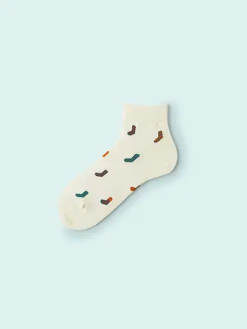 【3足1,386円】メンズ 靴下柄ショートソックス