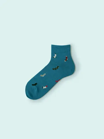 【3足¥1,000】メンズ 靴下柄ショートソックス