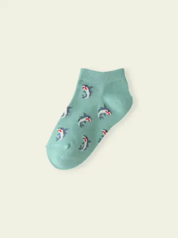 【3足1,485円】キッズ サメスニーカー丈ソックス / 13-15cm