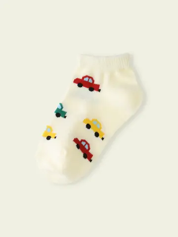 【3足1,386円】キッズ カラフルくるまスニーカー用ソックス