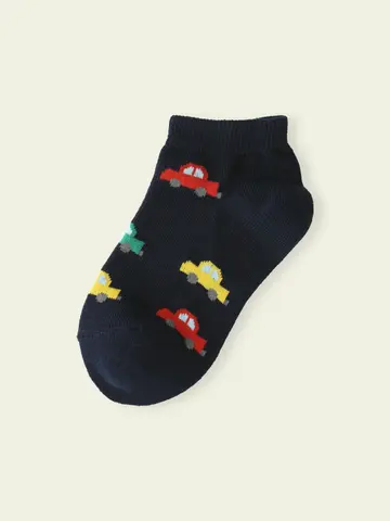 【3足1,386円】キッズ カラフルくるまスニーカー用ソックス