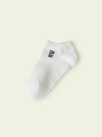 【3足1,386円】キッズ 1週間刺繍スニーカー用ソックス