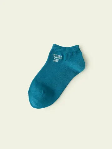 【3足1,386円】キッズ 1週間刺繍スニーカー用ソックス