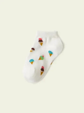 【3足1,386円】キッズ アイスクリームスニーカー用ソックス