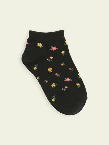 【3足1,386円】キッズ小花柄スニーカー用ソックス