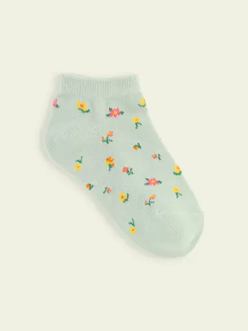 【3足1,386円】キッズ小花柄スニーカー用ソックス