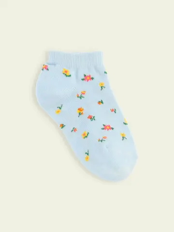 【3足1,386円】キッズ小花柄スニーカー用ソックス