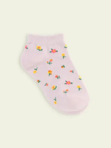 【3足1,386円】キッズ小花柄スニーカー用ソックス