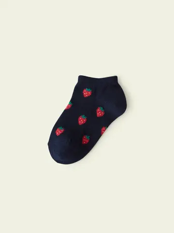 【3足1,386円】キッズ いろいろフルーツ柄スニーカー用ソックス